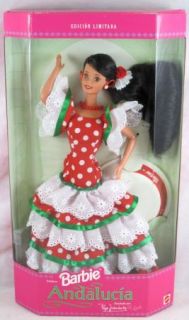 1996 Andalucia Barbie 15758 Flamenco Dancer New