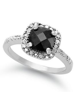 Sapphire (1 3/4 ct. t.w.) and Diamond (1/10 ct. t.w.) Cushion Cut Ring