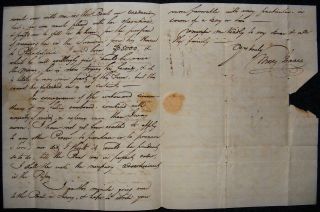 1819 Wonderful American Nautical Related Letter