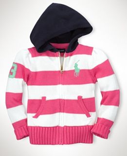 Ralph Lauren Kids Hoodie, Little Girls Striped Hooded Sweater