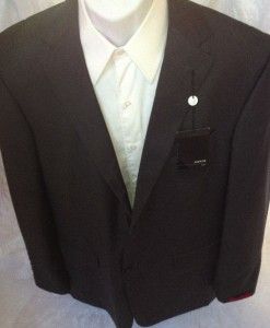 New Mens Alfani Suit  Charcoal Gray Wool Blend 42R 36x30 Flat