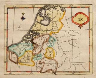 1784 Antique Map Holland Belgium Luxembourg Bruyset
