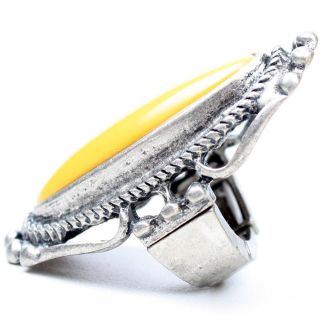 Stone Antique Style Stretch Adjustable Fashion Statement Ring