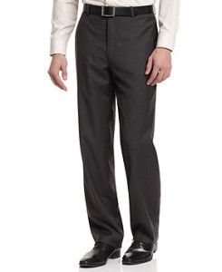 New Mens Alfani Suit  Charcoal Gray Wool Blend 42R 36x30 Flat