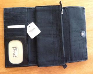 FOSSIL Maddox Black Leather Small Satchel Crossbody Handbag & Matching