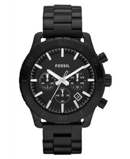 Fossil Watch, Mens Chronograph Keaton Black Ion Plated Stainless