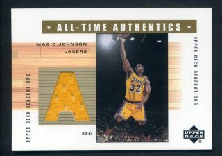 Upper Deck UD Generations Magic Johnson Game Used Jersey ~ Worn Lakers