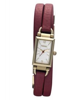 Fossil Watch, Womens Berry Leather Wrap Strap 23x16mm JR1322