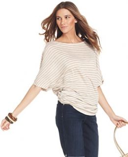 Style&co. Top, Dolman Sleeve Striped Ruched