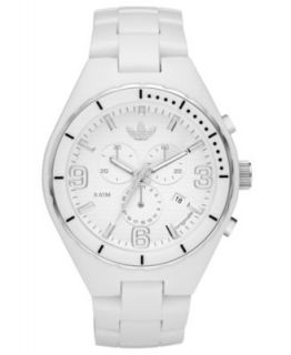 adidas Watch, Chronograph White Nylon Plastic Bracelet 44mm ADH2514