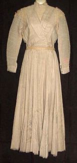 Magnificent 1880s Victorian Turn of Century Period Gown