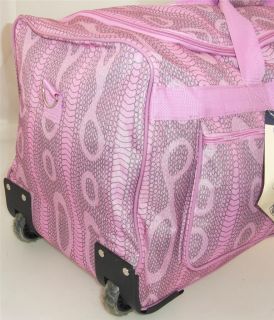 Ladies Frenzy Animal Print Travel Luggage Wheelie Holdall Case