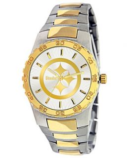 Game Time Watch, Mens Pittsburgh Steelers Two Tone Stainless Steel