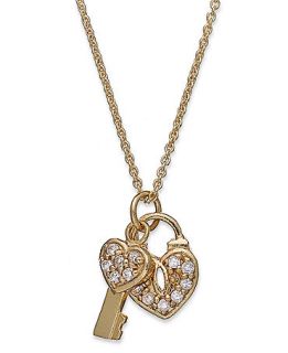 Brilliant 18k Gold Over Sterling Silver Necklace, Cubic Zirconia
