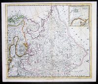 1766 D Anville Antique Map of Russia Estonia Latvia