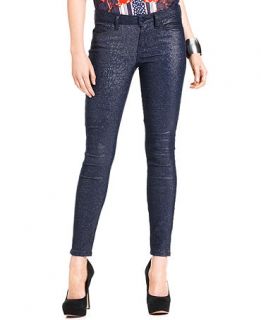 GUESS Jeans, Brittney Metallic Skinny Leggings   Womens Jeans