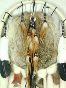 Indian Mandela Hand Made Mandella Sheepskin Rabbit Fur Leather