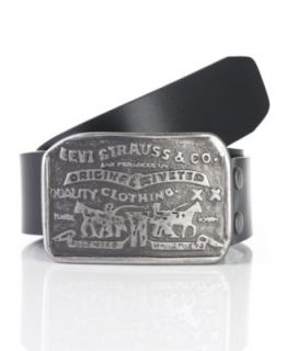 Polo Ralph Lauren Belt, Vacchetta Leather Logo Plaque   Mens Belts