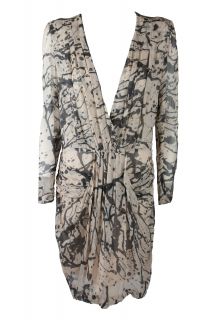 By Malene Birger Womens Prinsiepa Paint Splatter Silk Print Dress $425