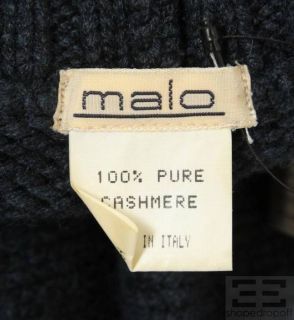 Malo Dark Blue Cashmere Turtleneck Sweater Size M