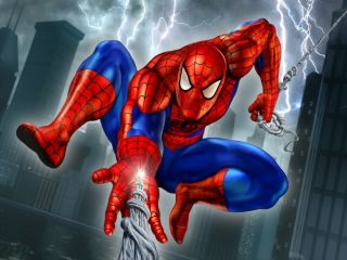 Amazing Spiderman Comic Art Framed Stan Lee Signed Spiderman Statue NT