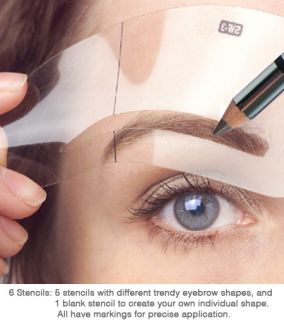 Eyebrow Stencil 6 Stencils Shapes for Pencil or Powder