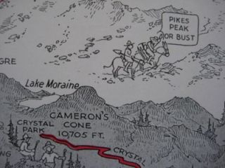 Road Map Colorado Springs Pikes Peak Auto Livery Manitou Shantz