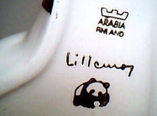 Finland Pottery Ceramic Panda Bear by Lillemor Mannerheim Klingspor