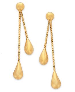 Giani Bernini 24k Gold over Sterling Silver Double Teardrop Earrings