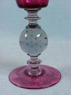 Pairpoint Glass Rosaria 12 Vase Grapes Cut Bubble Stem