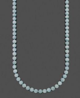 Sterling Silver Necklace, 24 Aquamarine Bead Necklace (220 ct. t.w