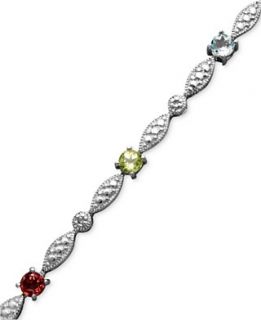 Victoria Townsend Sterling Silver Bracelet, Multistone Link (1/2 ct. t