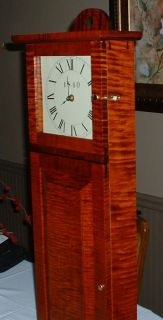 Maple Reproduction Shaker Hanging Clock With Hand Cut  Dovetails