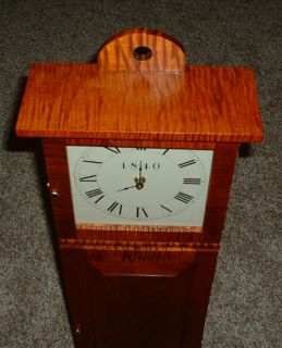 Maple  Reproduction Shaker Hanging Clock With Hand Cut  Dovetails