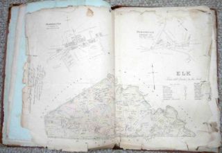1800S Antique Breous Farm Maps Atlas Chester County PA