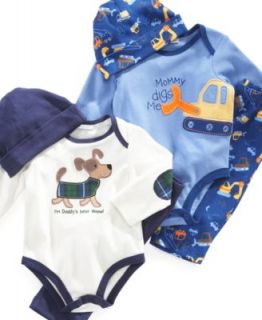 First Impressions Baby Set, Baby Boys 3 Piece Bodysuit and Pant Set