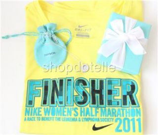New Nike Womens Marathon 2011 Tiffany Co Necklace Mens Small Dri Fit
