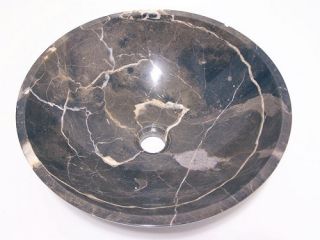 New European Round Marble Stone Bathroom Vessel Sink