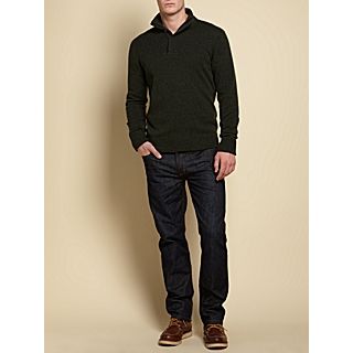 The heathmoor lambswool zip neck jumper