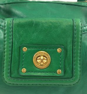 Authentic Marc Jacobs Emerald Green Leather Shoulder Handbag