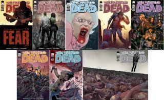piece set. The Walking Dead #100 8 cover set including one each of