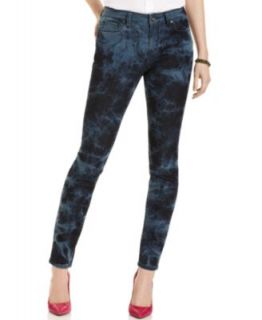 DKNY Jeans, Skinny Printed Jeggings, Indigo Tie Dye Wash