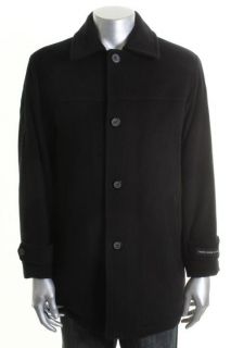 Marc New York New Jake Black Wool Collared Button Front Lined Jacket