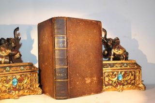 1832 RARE Lot Antique Book Beautiful Leather Library Set Decorator