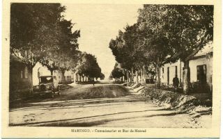 1920s Marengo Algeria Police Station on Meurad Street Scene Postcard
