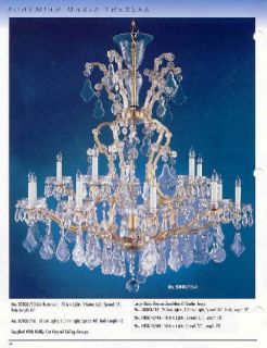 Vintage Bohemian Maria Theresa Crystal Chandelier 19 Light Weiss
