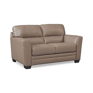 Leather Seating with Vinyl Sides & Back Loveseat, 63W x 36D x 36H