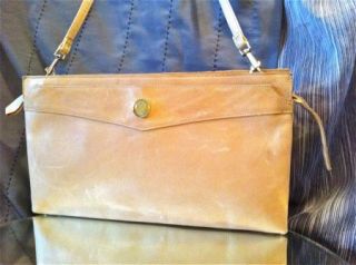 Vintage Phillippe Glazed Leather Purse Envelope Clutch Shoulder Bag