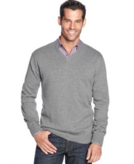 Weatherproof Vintage Sweater, Lambswool Blend Solid V Neck Sweater