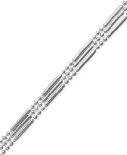 Giani Bernini Sterling Silver Bracelet, 7 1/4 8 Four Row Bead Chain